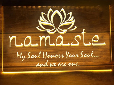 Image of Namaste Illuminated Sign