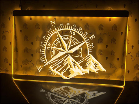 Image of Head for the Mountains Illuminated Sign