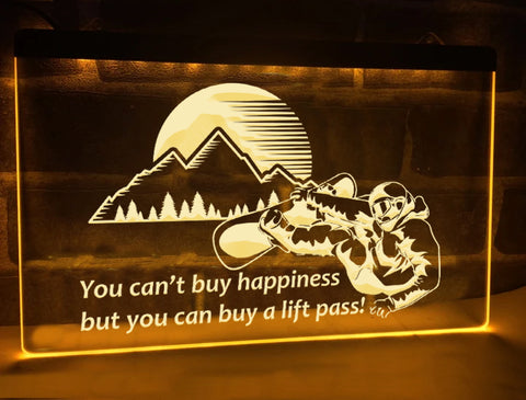 Image of You Can't Buy Happiness Illuminated Sign
