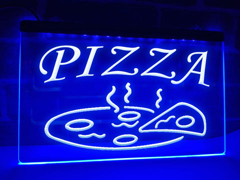 Image of Pizza LED neon sign in blue