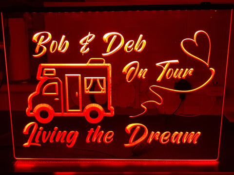 Image of Motorhome on Tour LED neon sign in red