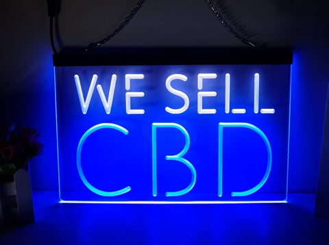 Image of We Sell CBD Two Tone Illuminated Sign