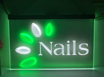Nails Two Tone Illuminated Sign