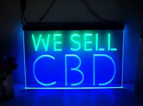 Image of We Sell CBD Two Tone Illuminated Sign