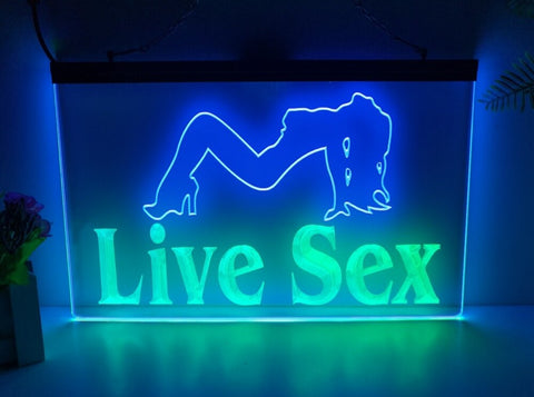 Image of Live Sex Two Tone Illuminated Sign