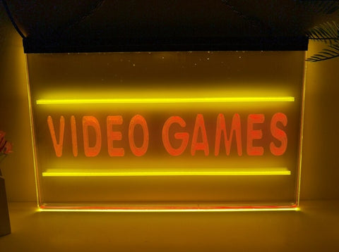 Image of Video Games Two Tone Illuminated Sign