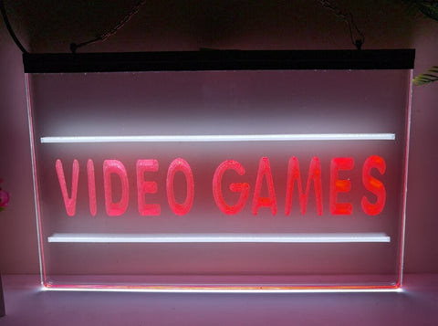 Image of Video Games Two Tone Illuminated Sign