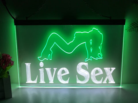 Image of Live Sex Two Tone Illuminated Sign