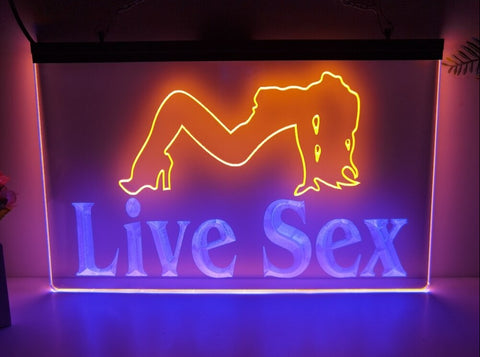 Image of Live Sex Two Tone Illuminated Sign