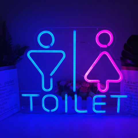 Image of Ladies and Gents Toilet Restroom LED Neon Flex Sign