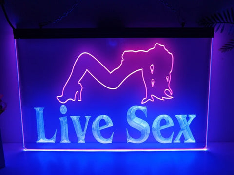 Image of Live Sex Two Tone Illuminated Sign