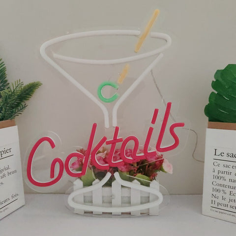 Image of Cocktails LED Neon Flex Sign