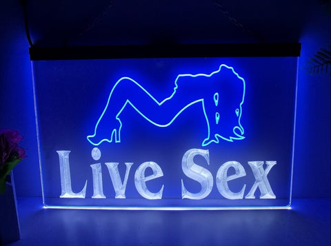 Image of Live Sex Two Tone Illuminated Sign