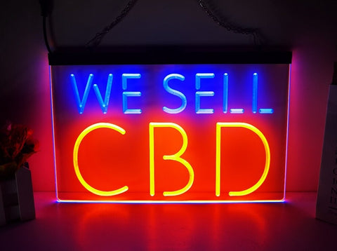 Image of We Sell CBD Two Tone Illuminated Sign