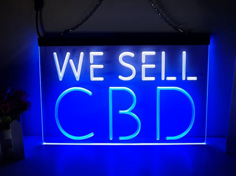 Image of We Sell CBD Two Tone Illuminated Sign