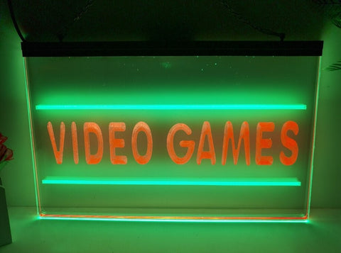 Image of Video Games Two Tone Illuminated Sign