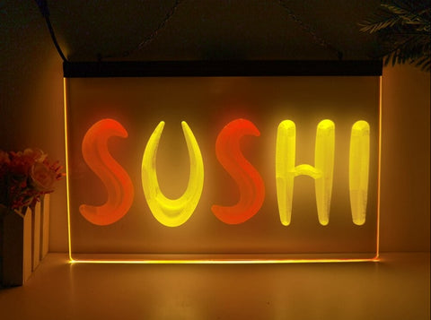 Image of Sushi Two Tone Illuminated LED Neon Sign