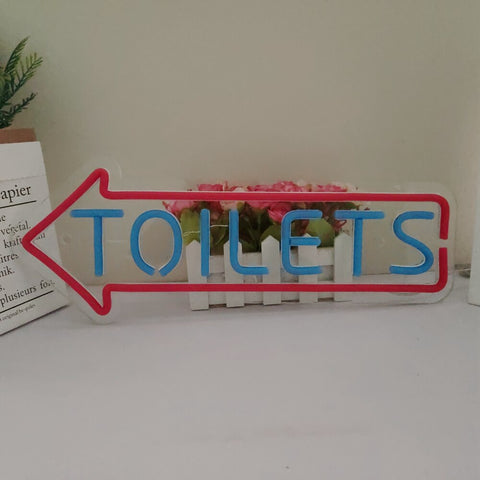 Image of Toilets To The Left LED Neon Flex Sign