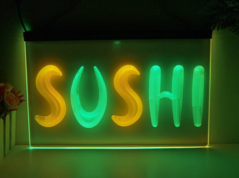 Image of Sushi Two Tone Illuminated LED Neon Sign