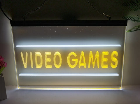 Image of Video Games Two Tone Illuminated Sign