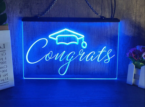 Image of Congrats Graduation Illuminated LED Neon Sign