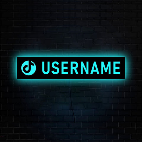 Image of Personalized Gamer Tag or Streamer Handle Name LED Neon Wooden Sign