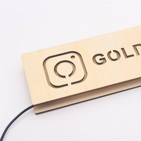Image of Personalized Gamer Tag or Streamer Handle Name LED Neon Wooden Sign