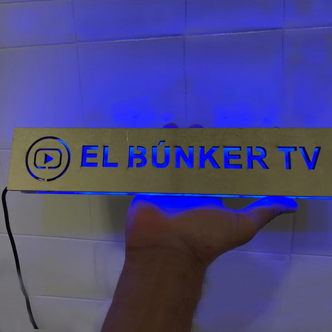 Image of Personalized Gamer Tag or Streamer Handle Name LED Neon Wooden Sign
