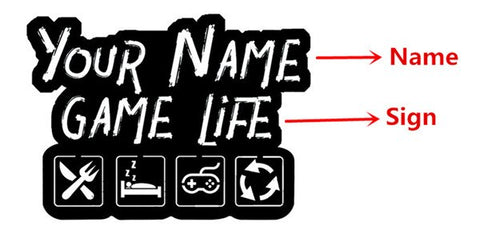 Image of Your Name Game Life Personalized LED Neon Wooden Sign