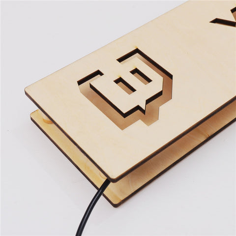 Image of Personalized Gamer Tag or Streamer Handle Name LED Neon Wooden Sign