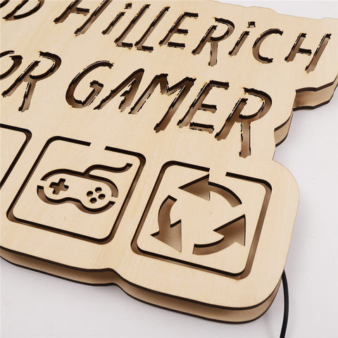 Image of Your Name Game Life Personalized LED Neon Wooden Sign