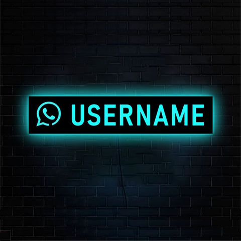 Image of Personalized Gamer Tag or Streamer Handle Name LED Neon Wooden Sign