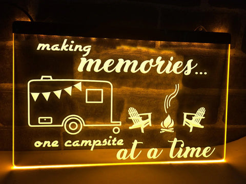 Image of Making Memories in Caravan Illuminated Sign