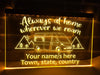 Always at Home in Van Conversion Personalized Illuminated Sign