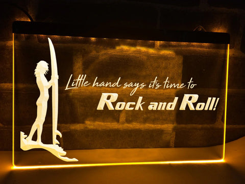 Image of Time to Rock and Roll Illuminated Sign