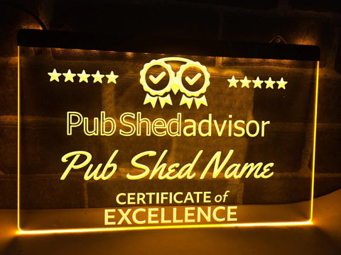 Image of Pub Shed Advisor Personalized Illuminated Sign