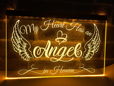 Image of Angel in Heaven Illuminated Sign