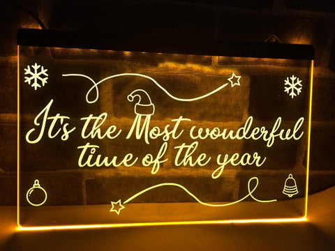 Image of Most Wonderful time of the Year Illuminated Sign