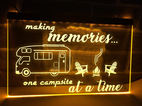 Image of Making Memories in Motorhome Illuminated Sign