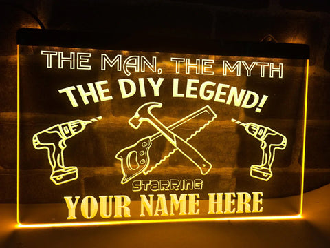 Image of DIY Legend Personalized LED Neon Sign in Yellow