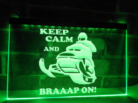 Image of Keep Calm and Braaap On Illuminated Sign