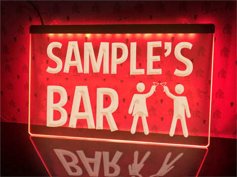 Image of Cheers Bar Personalized Illuminated Sign