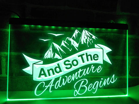 Image of And So The Adventure Begins Illuminated Sign