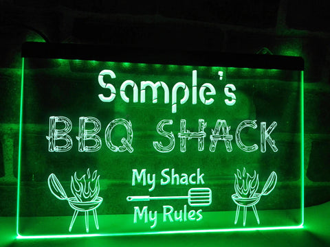 Image of BBQ Shack Sign Green