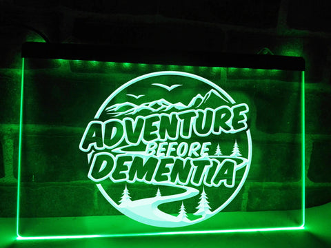 Image of Adventure Before Dementia Illuminated Sign