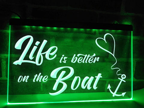 Image of Life is Better on the Boat Illuminated Sign