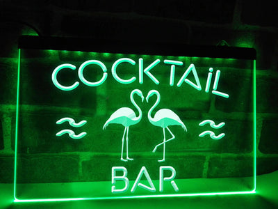 Flamingo Cocktail Bar Illuminated LED Neon Sign