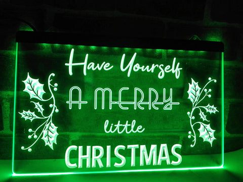 Image of Merry Little Christmas Illuminated Sign