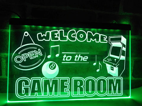 Image of Welcome to the Game Room Illuminated Sign