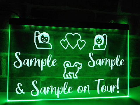 Image of On Tour with Dog Personalized Illuminated Sign
